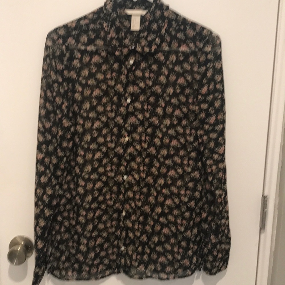H&M button front top